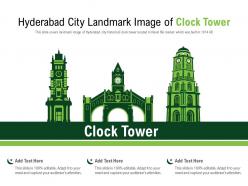 Hyderabad city landmark image of clock tower powerpoint presentation ppt template