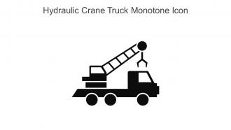 Hydraulic Crane Truck Monotone Icon In Powerpoint Pptx Png And Editable Eps Format