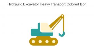 Hydraulic Excavator Heavy Transport Colored Icon In Powerpoint Pptx Png And Editable Eps Format
