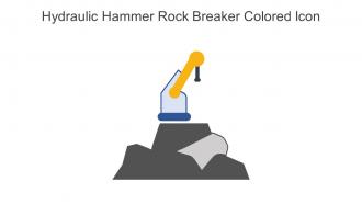 Hydraulic Hammer Rock Breaker Colored Icon In Powerpoint Pptx Png And Editable Eps Format