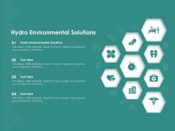 Hydro environmental solutions ppt powerpoint presentation slides deck