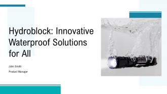 Hydroblock Innovative Waterproof Solutions For All PPT Slides ST AI
