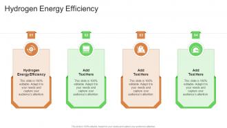 Hydrogen Energy Efficiency In Powerpoint And Google Slides Cpb