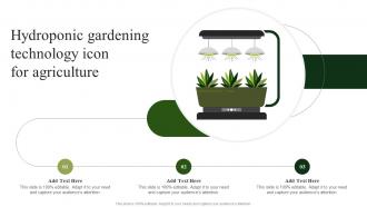 Hydroponic Gardening Technology Icon For Agriculture