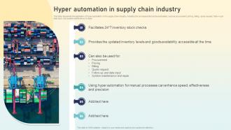 Hyper Automation In Supply Chain Industry Hyperautomation Applications