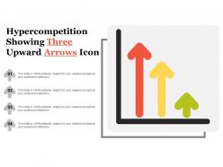Hyper competition showing three upward arrows icon