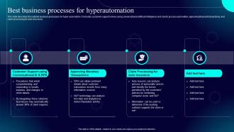 Hyperautomation IT Best Business Processes For Hyperautomation Ppt Gallery Example Topics