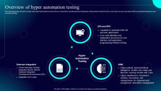Hyperautomation IT Overview Of Hyper Automation Testing Ppt Ideas Design Templates