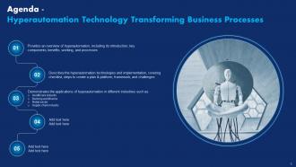 Hyperautomation Technology Transforming Business Processes IT Powerpoint Presentation Slides Captivating Aesthatic