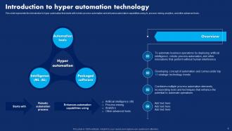 Hyperautomation Technology Transforming Business Processes IT Powerpoint Presentation Slides Template Engaging