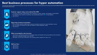 Hyperautomation Technology Transforming Business Processes IT Powerpoint Presentation Slides Images Engaging
