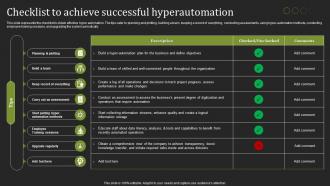 Hyperautomation Tools Checklist To Achieve Successful Hyperautomation