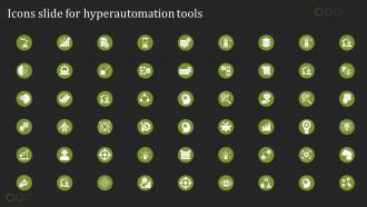 Hyperautomation Tools Icons Slide Ppt Powerpoint Presentation Diagram Lists