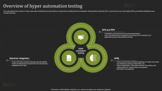 Hyperautomation Tools Overview Of Hyper Automation Testing Ppt Brochure