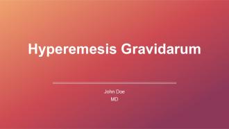 Hyperemesis Gravidarum PPT Template ACP