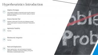 Hyperheuristics Introduction PPT Presentation ST AI SS