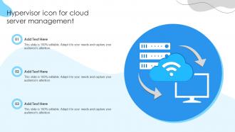 Hypervisor icon for cloud server management