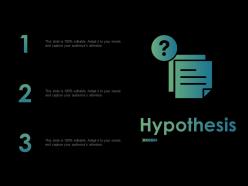 Hypothesis ppt powerpoint presentation file diagrams