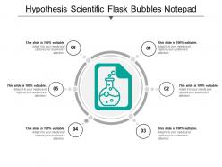Hypothesis scientific flask bubbles notepad