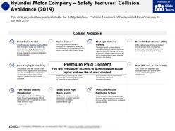 Hyundai motor company safety features collision avoidance 2019