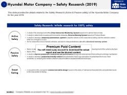 Hyundai Motor Company Safety Research 2019