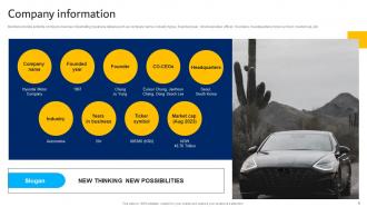 Hyundai Motors Company Profile Powerpoint Presentation Slides CP CD Visual Slides