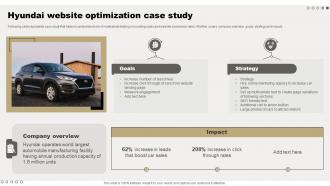 Hyundai Website Optimization Comprehensive Guide For Online Sales Improvement