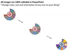 Hz ten segment circle of business target flat powerpoint design