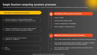 I108 Google Quantum Computing Sycamore Processor Google Quantum Computer AI SS
