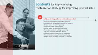I31 Table Of Contents For Implementing Revitalization Strategy For Improving Product Sales
