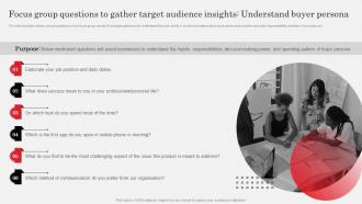 I5 Focus Group Questions To Gather Target Audience Insights Understand Buyer Persona