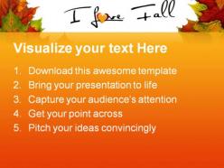 I love fall nature powerpoint backgrounds and templates 0111