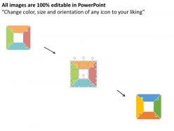 Ia four staged puzzle diagram and icons flat powerpoint design