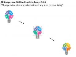 Ia human brain design bulb idea generation flat powerpoint design