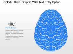 Ib colorful brain graphic with text entry option powerpoint template