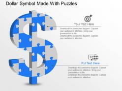 Ib dollar symbol made with puzzles powerpoint template