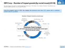 IBM Corp Number Of Impact Grands By Social Issue 2018