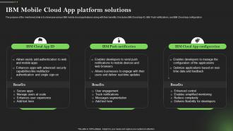 Ibm Mobile Cloud App Platform Solutions Comprehensive Guide To Mobile Cloud Computing