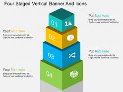 Ic four staged vertical banner and icons flat powerpoint design