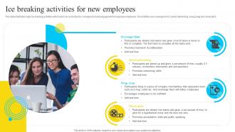 Ice Breaking Activities For New Employees