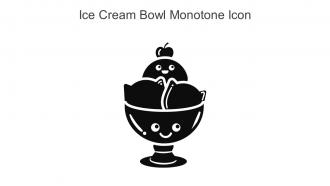 Ice Cream Bowl Monotone Icon In Powerpoint Pptx Png And Editable Eps Format