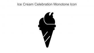 Ice Cream Celebration Monotone Icon In Powerpoint Pptx Png And Editable Eps Format