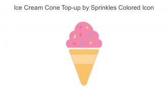 Ice Cream Cone Top Up By Sprinkles Colored Icon In Powerpoint Pptx Png And Editable Eps Format