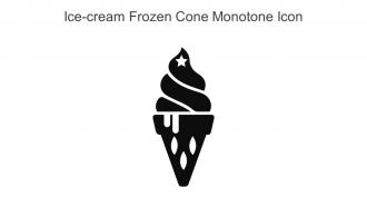 Ice Cream Frozen Cone Monotone Icon In Powerpoint Pptx Png And Editable Eps Format