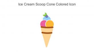 Ice Cream Scoop Cone Colored Icon In Powerpoint Pptx Png And Editable Eps Format