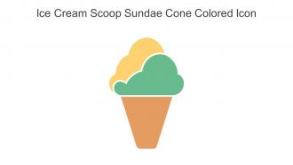Ice Cream Scoop Sundae Cone Colored Icon In Powerpoint Pptx Png And Editable Eps Format