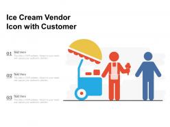 Ice cream vendor icon with customer
