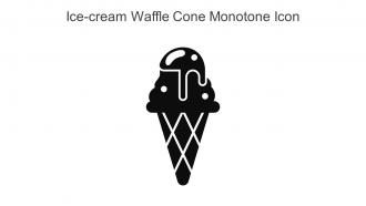Ice Cream Waffle Cone Monotone Icon In Powerpoint Pptx Png And Editable Eps Format