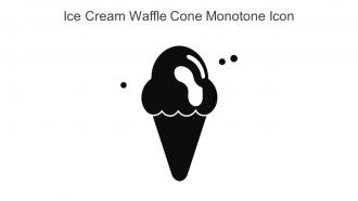 Ice Cream Waffle Cone Monotone Icons In Powerpoint Pptx Png And Editable Eps Format
