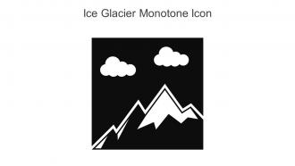 Ice Glacier Monotone Icon In Powerpoint Pptx Png And Editable Eps Format